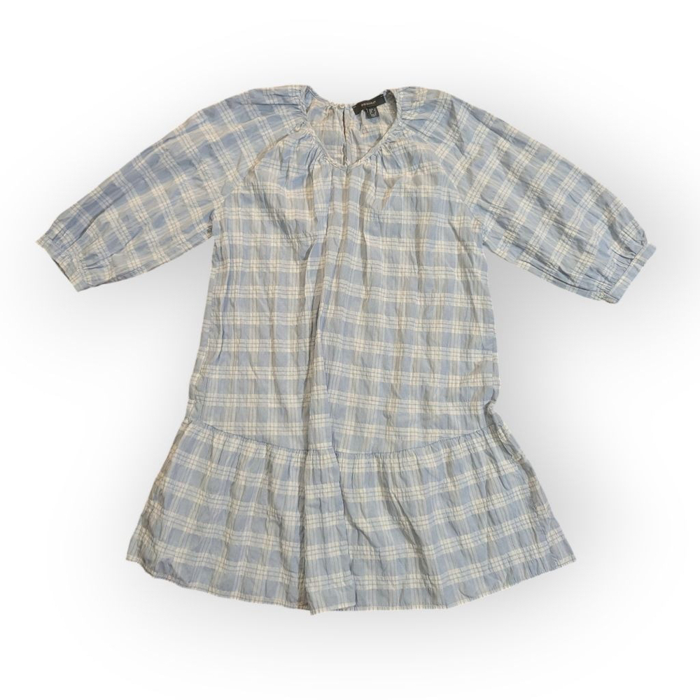 Primark Plaid Dress Blue White Size 4